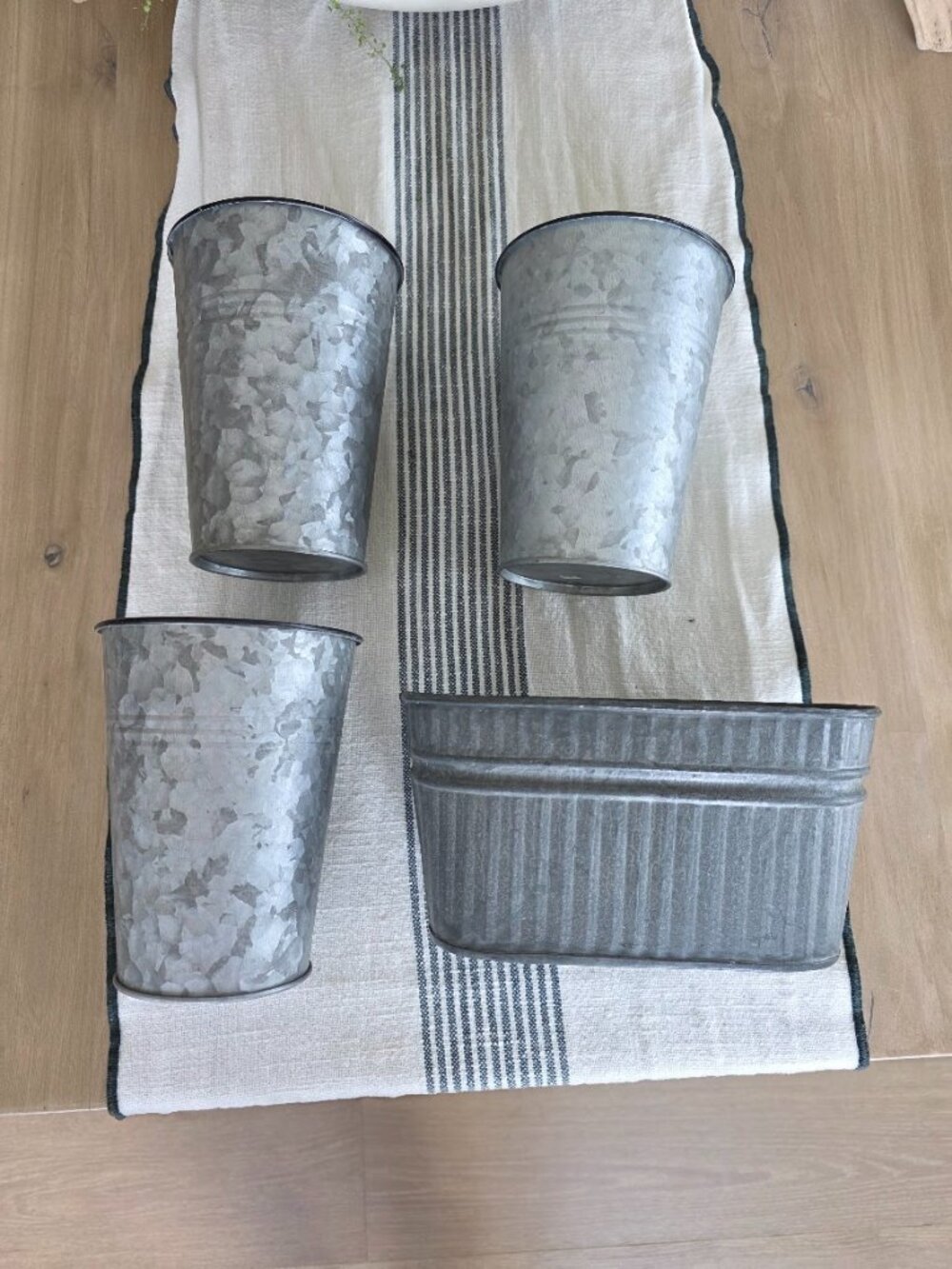 Galvanized Metal Decorative Containers